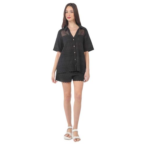 Blusa Casual Para Dama Very J Negro NT11610