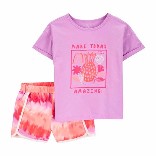 Conjunto De Playera Y Short Para Niña Carters Morado 3Q568210