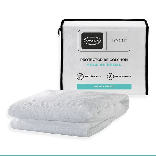 Protector y cubre colchón América home queen size felpa hipoalergénico impermeable