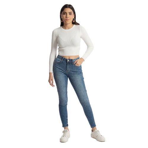 Pantalón de mezclilla para dama Balam azul bl6700