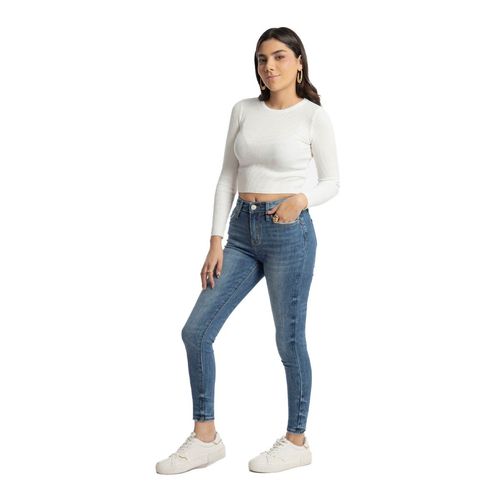 Pantalón de mezclilla para dama Balam azul bl6700