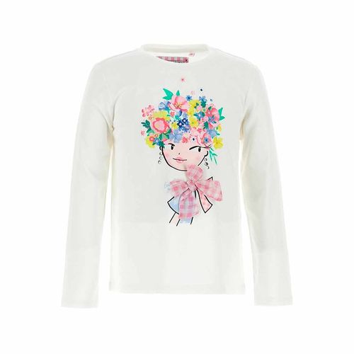 Blusa Casual Para Niña Original Marines Blanco DEP3048F