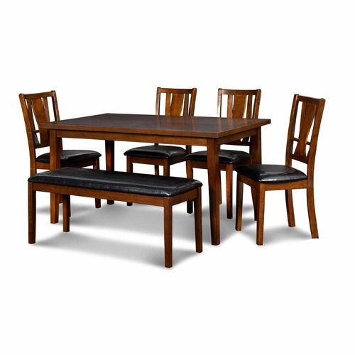 Antecomedor De 4 Sillas Con Banca New Classic Espresso D1426-60S