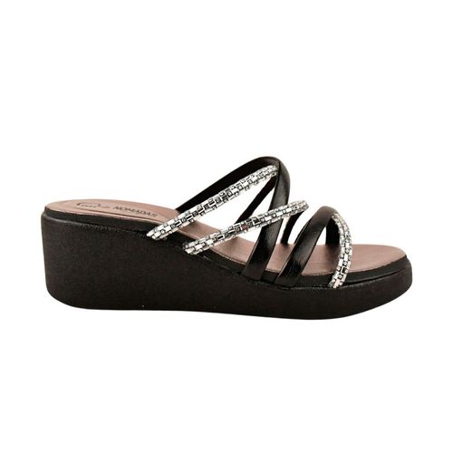 Sandalia Casual Con Plataforma Para Dama Nomadas Negro 22948