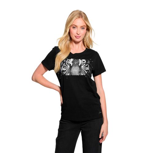 Playera Casual Para Dama Guess Negro W4BI11K9RM1