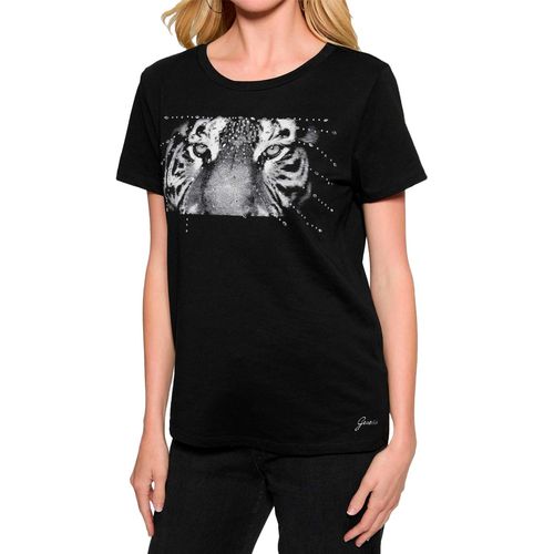 Playera Casual Para Dama Guess Negro W4BI11K9RM1