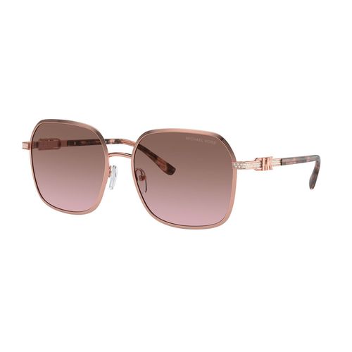 Lentes De Sol Para Dama Michael Kors Square Rose Gold Shiny 0MK1145B 58