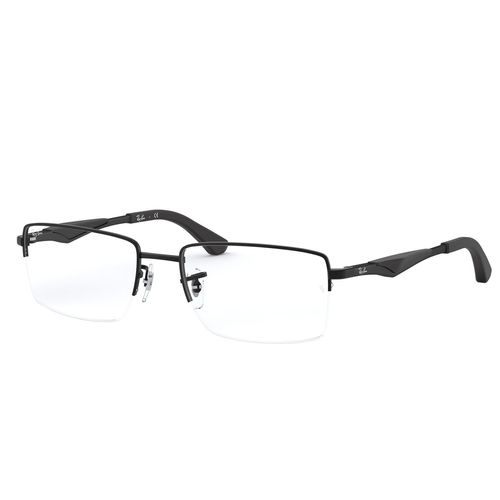 Lentes oftálmicos unisex Ray Ban rectangle matte black 0rx6285250353