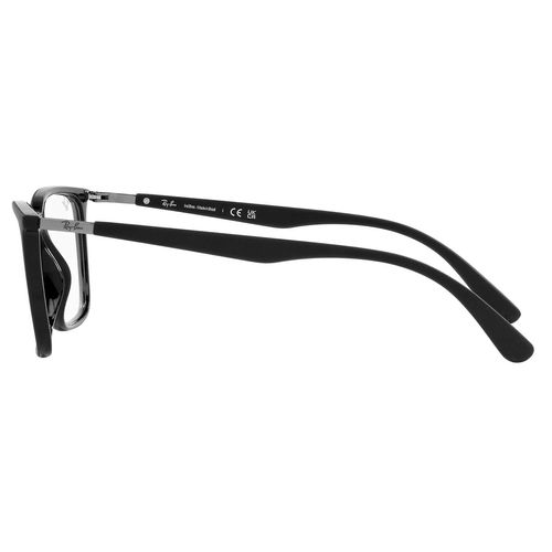 Lentes oftálmicos unisex Ray Ban rectangle matte black 0rx7219l