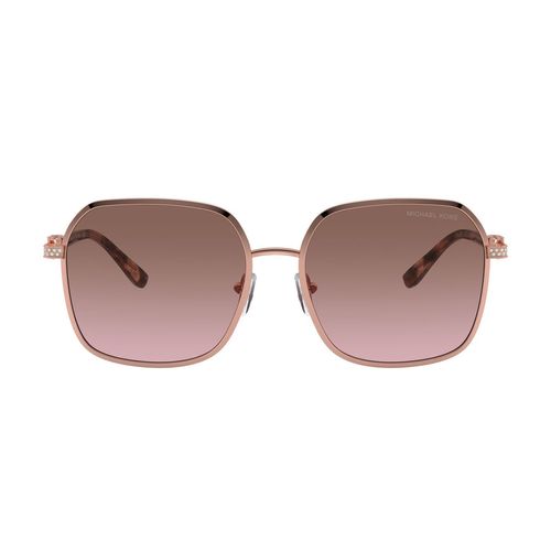 Lentes De Sol Para Dama Michael Kors Square Rose Gold Shiny 0MK1145B 58