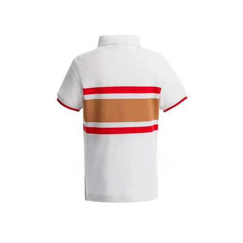 Playera Tipo Polo Para Niño Original Marines Blanco DEP2103B