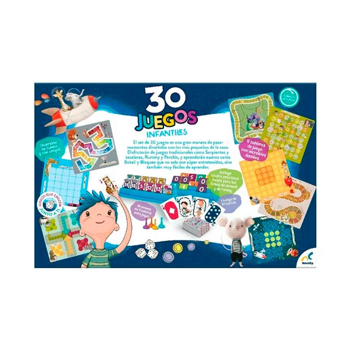 Set de 30 juegos de mesa Novelty multicolor jca-4322 La Marina