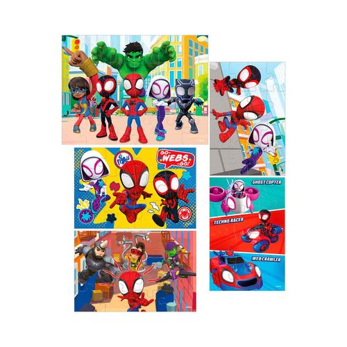 Rompecabezas 5 en 1 spidey y sus amigos Novelty multicolor jca-3577