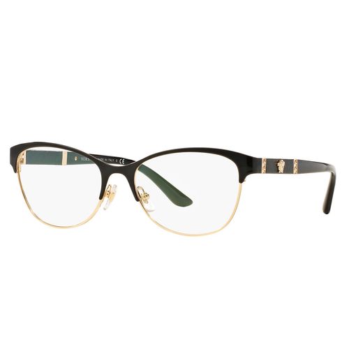 Armazón De Lentes Para Dama Versace Irregular Black/Pale Gold 0VE1233Q 1366