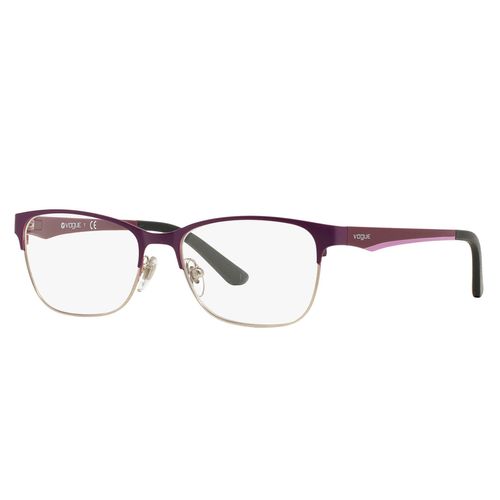 Armazón De Lentes Unisex Vogue Square Top Brushed Plum/Silver 0VO3940965S52