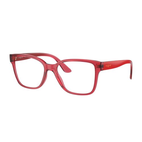 Armazón De Lentes Unisex Vogue Square Transparent Red 0VO5452 3084 53