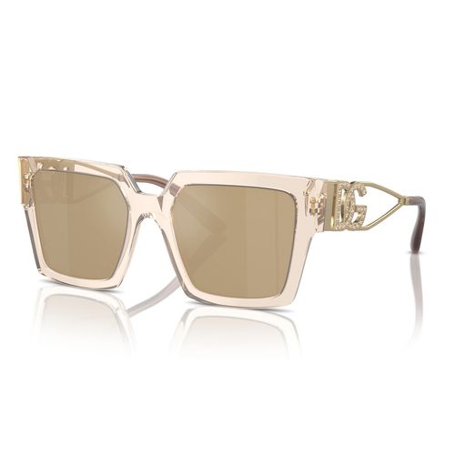 Lentes De Sol Para Dama Dolce & Gabbana Square Transparent Camel 0DG4446B 53