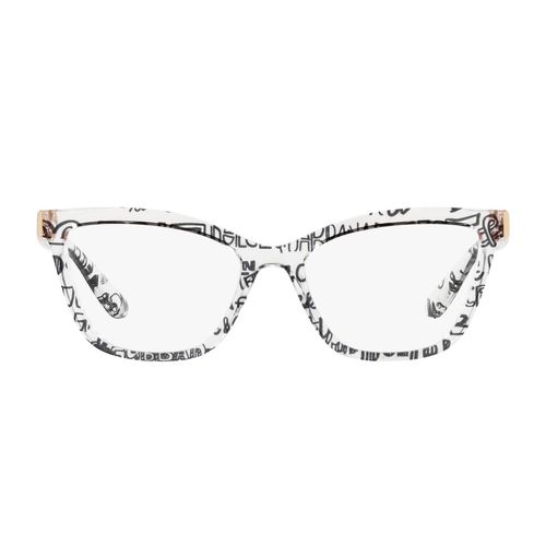 Lentes oftálmicos para caballero Dolce & Gabbana cat eye transparent graffiti 0dg5076331455