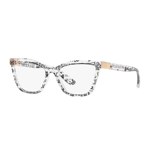 Lentes oftálmicos para caballero Dolce & Gabbana cat eye transparent graffiti 0dg5076331455