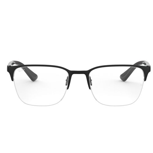 Lentes oftálmicos para caballero Ray Ban square matte black on black 0rx6428299554