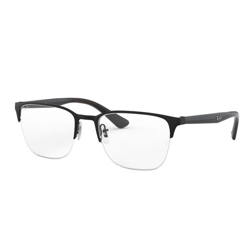 Lentes oftálmicos para caballero Ray Ban square matte black on black 0rx6428299554
