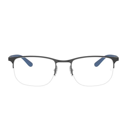 Lentes oftálmicos para caballero Ray Ban irregular matte black on black 0rx6513 3161 55