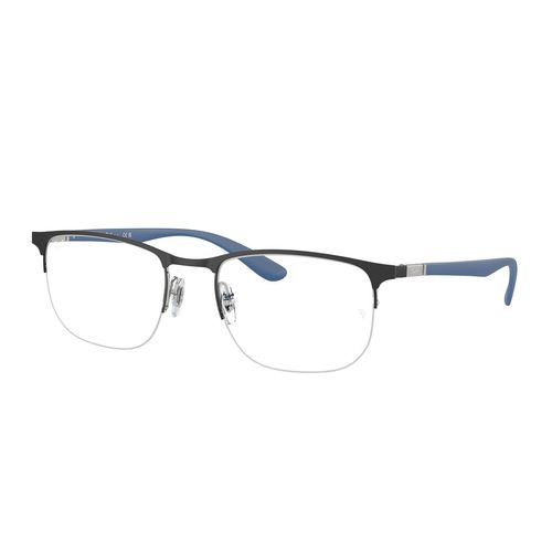 Lentes oftálmicos para caballero Ray Ban irregular matte black on black 0rx6513 3161 55
