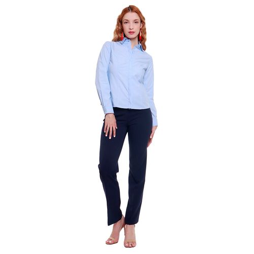 Pantalón de vestir para dama lo fassi azul 8888-1
