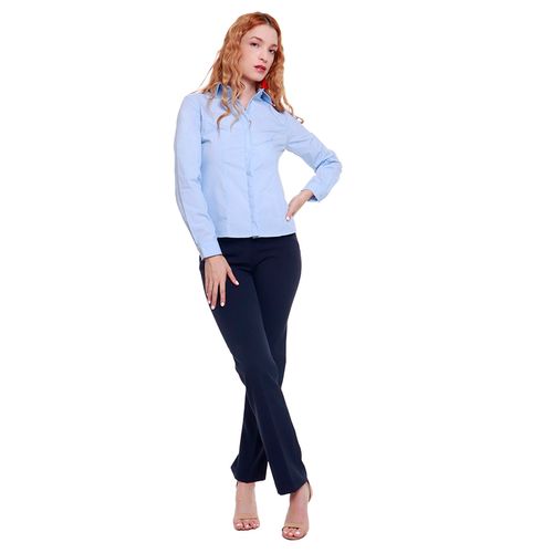 Pantalón de vestir para dama lo fassi azul 8888-1