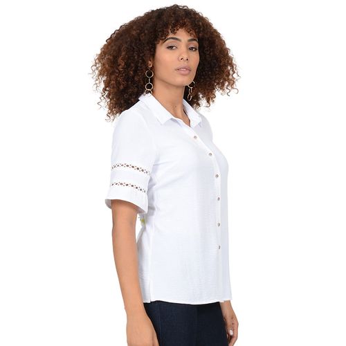 Blusa Camisera Para Dama Lo Fassi Blanco 9641