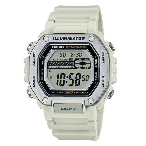 Reloj juvenil para caballero Casio blanco mwd-110h-8avcf