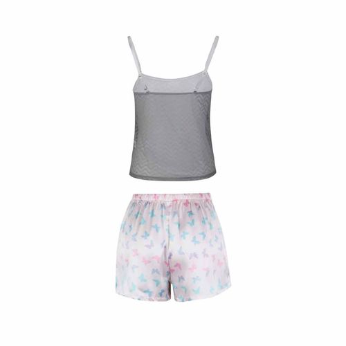 Pijama De Short Para Dama Spree Gris 8592