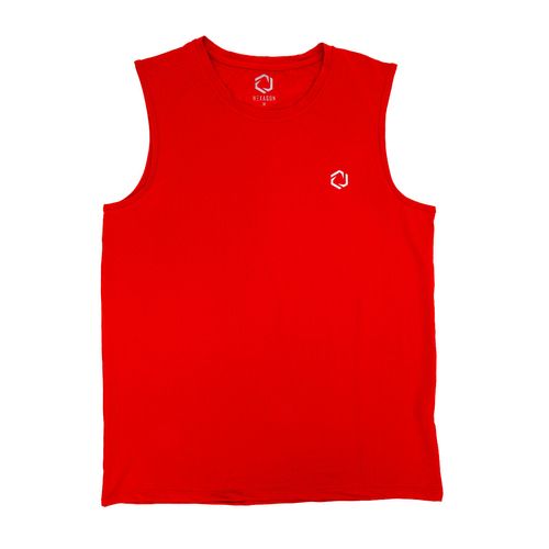 Playera deportiva Hexagon rojo para caballero 727