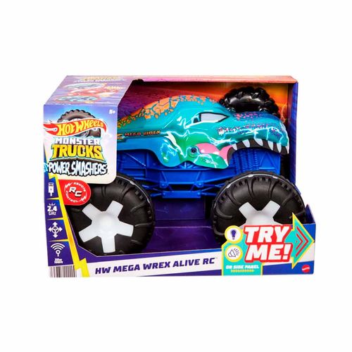 Monster Truck A Control Remoto Mega Wrex Hot Wheels Multicolor JBD90