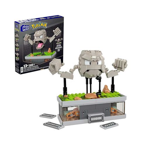 Figura de pokémon geodude armable Mega Bloks multicolor hwr79