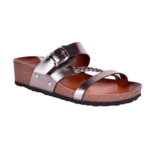 Sandalia Casual Para Dama Nomadas Gris 4370