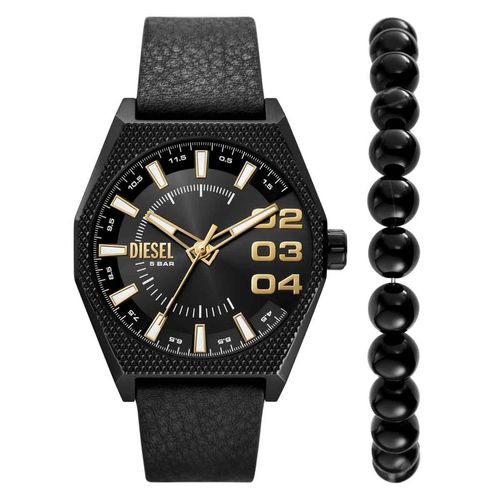 Reloj juvenil para caballero Diesel negro dz2210set