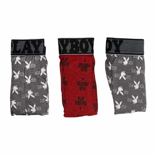 Bóxer Largo Para Caballero 3Pzas Play Boy Multicolor 1187