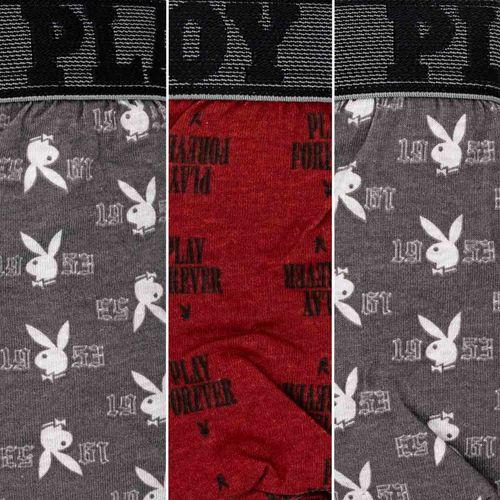 Bóxer Largo Para Caballero 3Pzas Play Boy Multicolor 1187