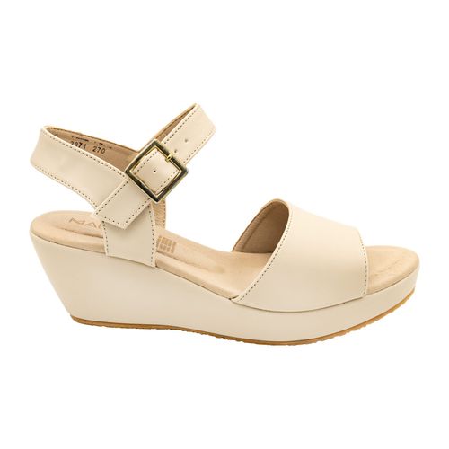 Sandalia Casual Para Dama Maureen Beige 3971