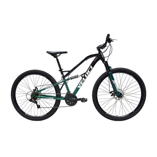 Bicicleta de montaña Veloci R29 acero 7V. verde naukas pro Fd D/Susp