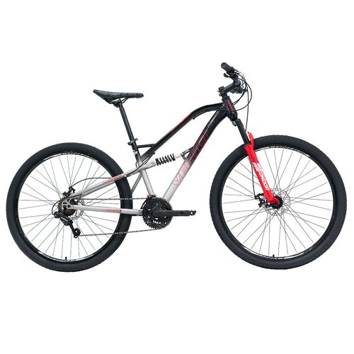Bicicleta de montaña Veloci r29 acero 7V. plata naukas pro fd d/susp