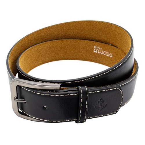 Cinturón Casual Para Caballero Cabo Rojo Negro 1010