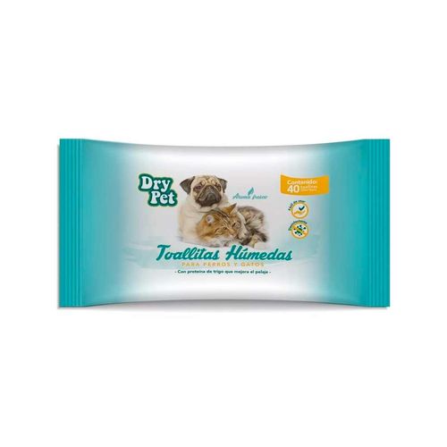 Toallitas húmedas para mascota Drypet blanco fl7165