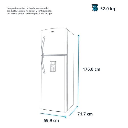 Refrigerador Automático Mabe 11 Pies Plateado RMA300FJMRM0