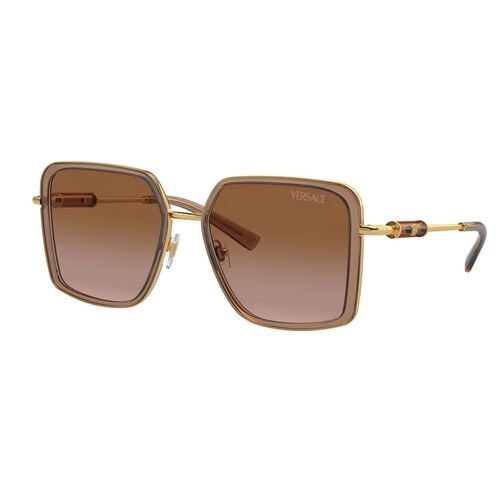 Lentes solares para dama Versace square brown transparent 0ve2261
