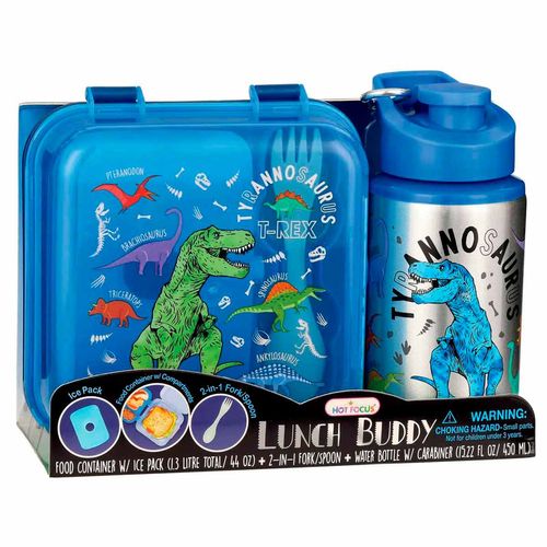 Lonchera De Dinosaurio Con Botella Para Niño Hot Focus Fantasia 450DI