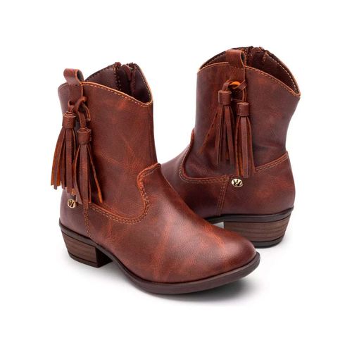 Bota vaquera para niña Jakuna café 211054