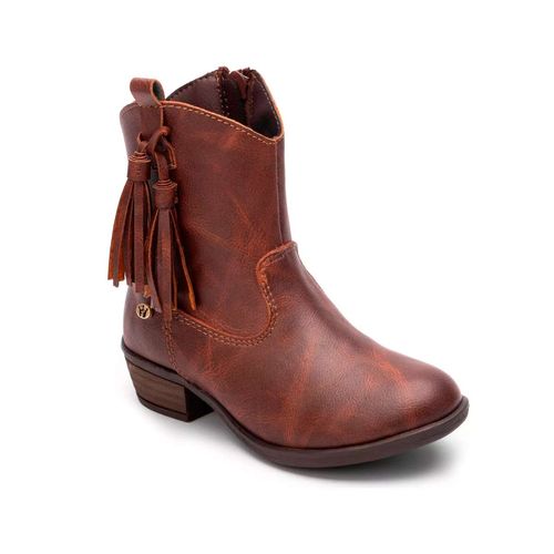 Bota vaquera para niña Jakuna café 211054