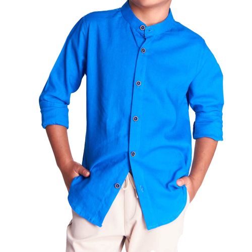 Camisa casual para joven Lyon azul 224099-803